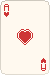 Visible ace of hearts