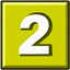 Compteur jaune affichant 2